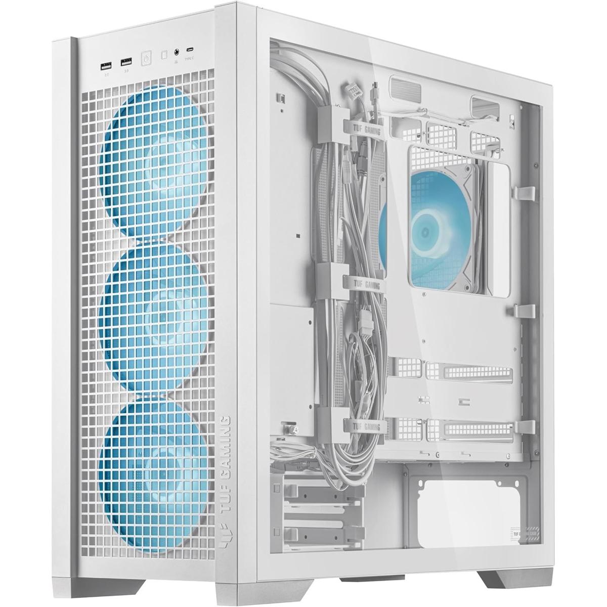 GABINETE ASUS TUF GAMING GT302 ARGB M-ATX WHITE FANS 4 X 140MM